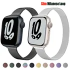 Тонкий ремешок для Apple watch 7 band 40 мм 44 мм 38 мм 42 мм, магнитный браслет для наручных часов iWatch 7 3 4 5 6 se, 41 мм 45 мм