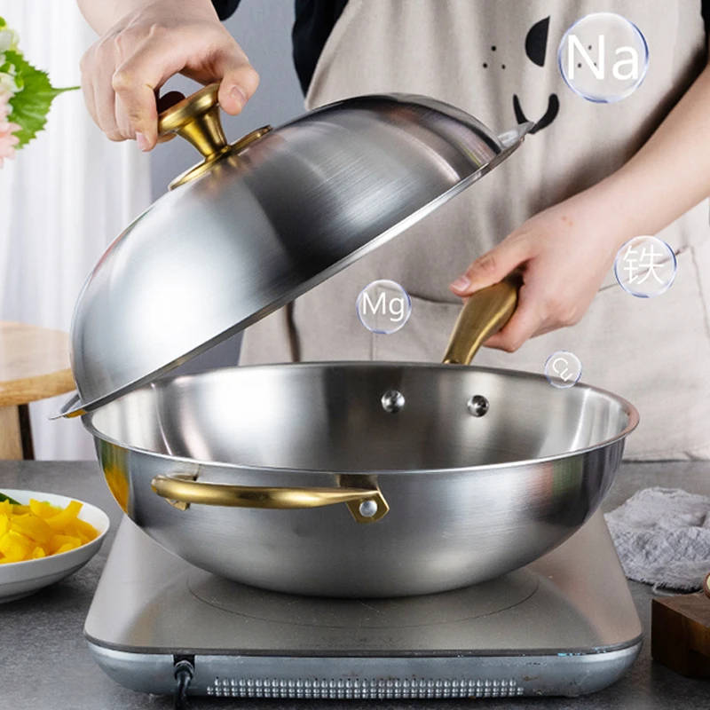 Konco 304 Нержавеющая сталь антипригарный Пособия по кулинарии горшок без покрытия