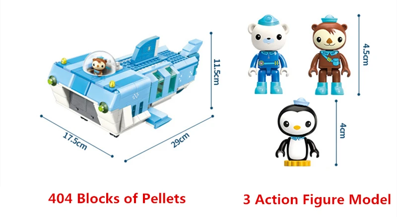 Octonauts Собранный автомобиль фигурка игрушки Barnacels Kwazii песо Пингвин Dashi Inkling модель игрушки для детей подарок