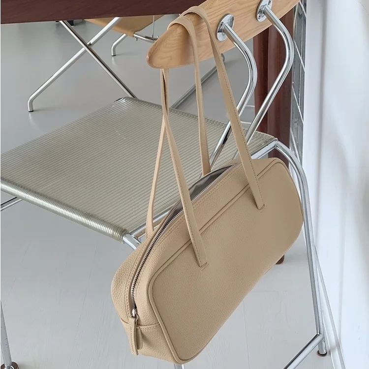 

College Style Ladies Pu Leather Underarm Bag Fashion All Match Women's Tote Purse Handbags Solid Color Female Shoulder Bags