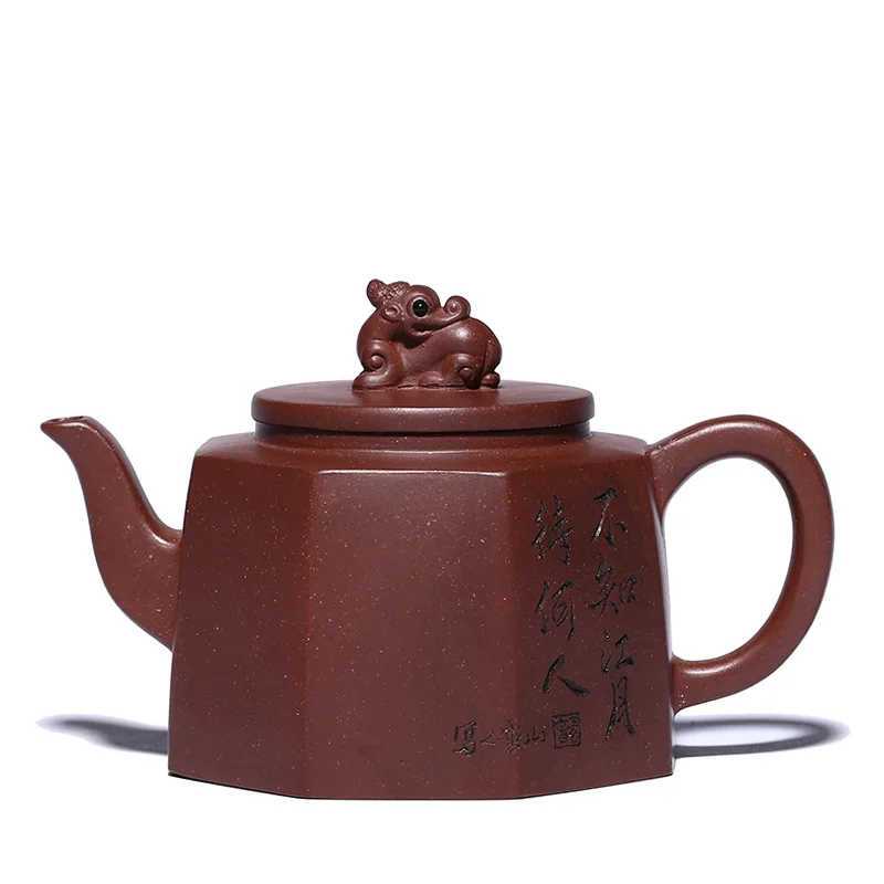 

Yixing Zisha tea set raw ore Purple mud Fanghuo bafanglaicai handmade teapot famous teapot