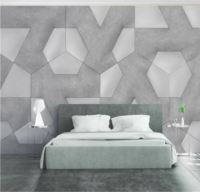 Пользовательские обои 3D фото трехмерные свежие и простые геометрические фоны