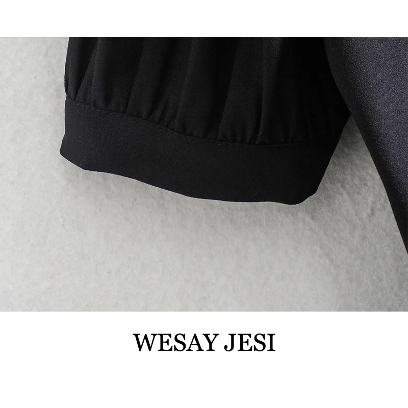 

WESAY JESI Summer Dress 2021 High Quality Dresses Woman Clothes Double Breasted Sweet Fashion With Lace Ruffled Vintage Female