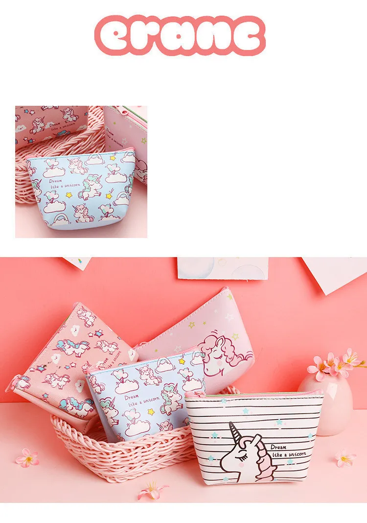 Сумки для женщин монета кошелек держатель Kawaii животное Единорог мини Изменить Кошельки для денег сумка милые дети молнии мешок подарок