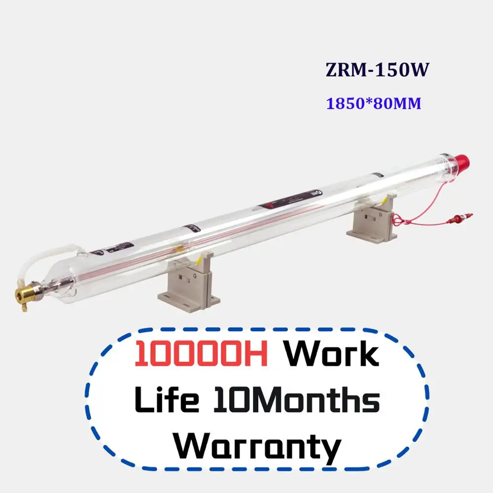 

SHZR 1850mm Length Co2 Laser Tube 150w with Warranty 6 Months Metal Head