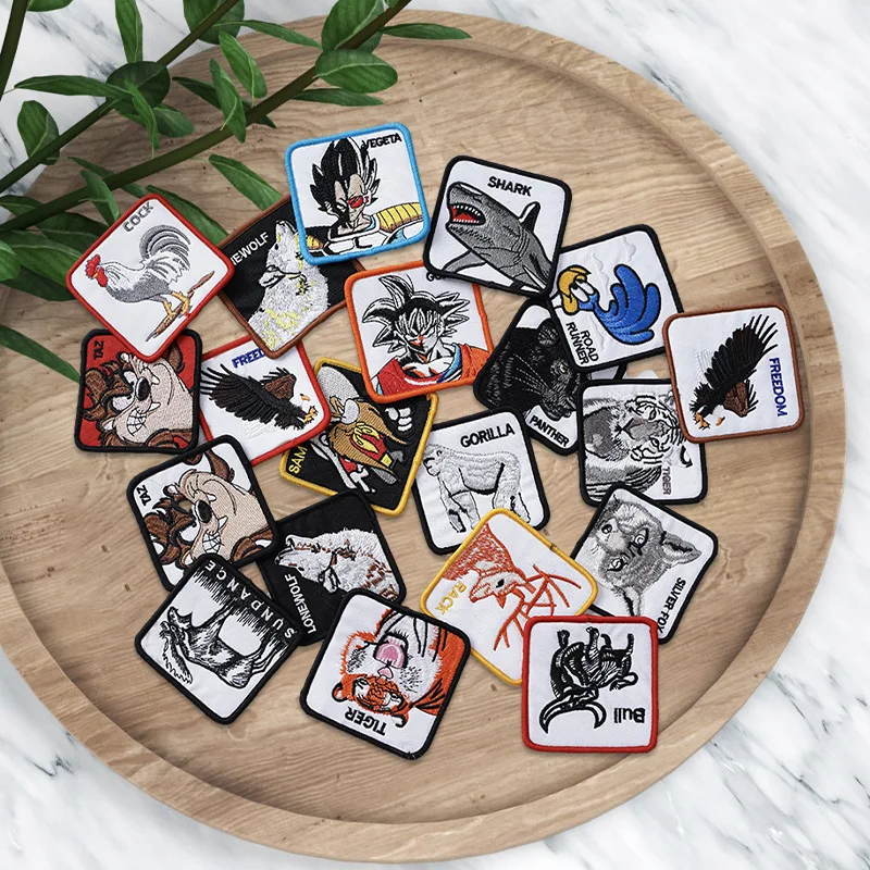 

Badges Embroidered Patches Clothing Thermoadhesive Patches Custom Stickers Anime Patch Flag Patch Thermal Fusible Stickers