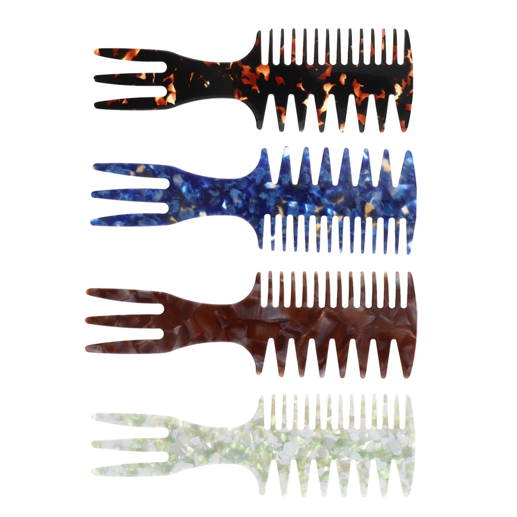 

3 Sides Mens Oily Hair Pick Lifting Comb Salon Hairdressing Dyeing Coloring Styling Wide Tooth Comb