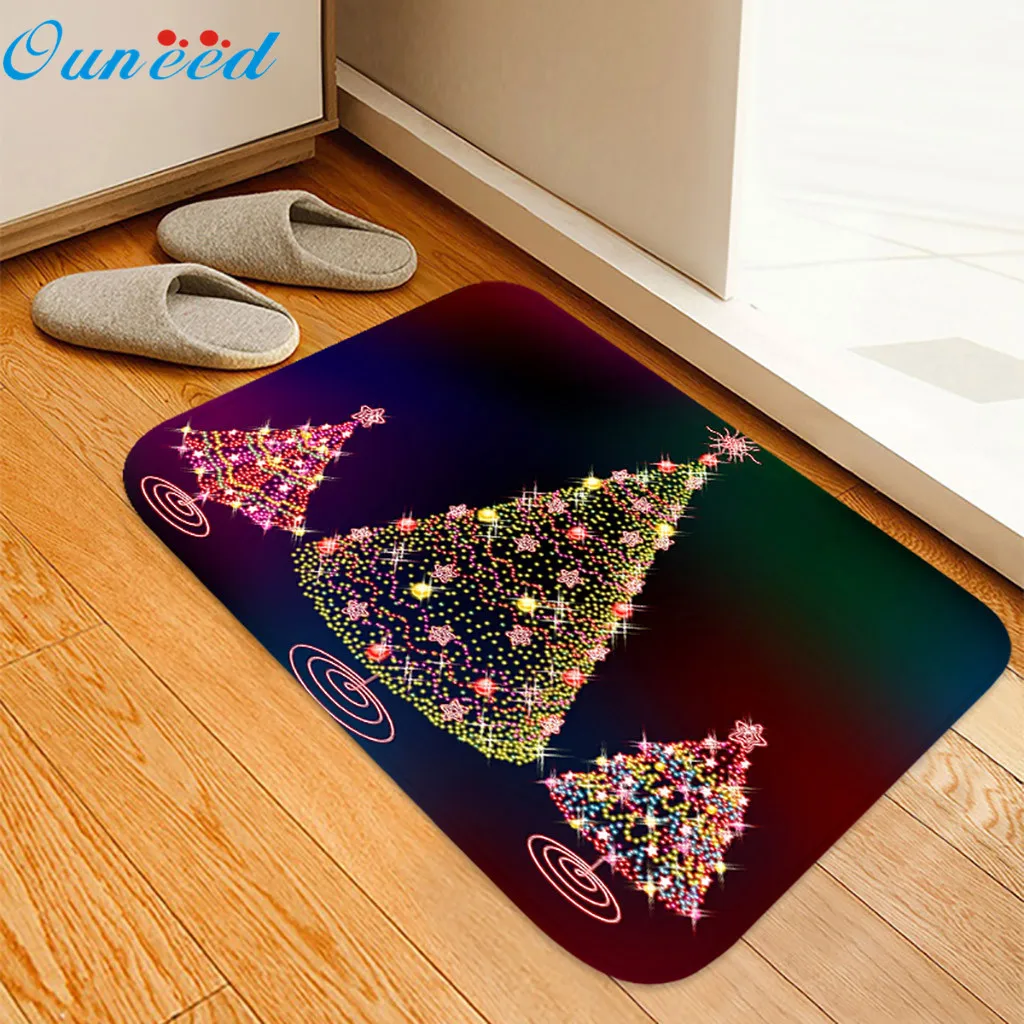 Ouneed коврики для ванной комнаты Блестящий Рождественский коврик кухни