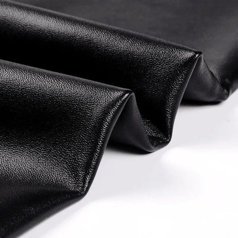 

Women Stretch Leather Pants Female Black Faux PU Nine Pants Ladies Sexy High Waist Slim Leggings
