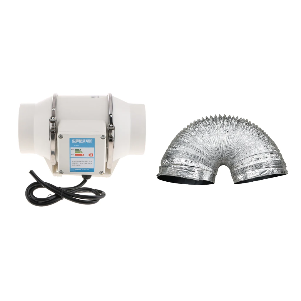 4 Inch 220V Duct Inline Fan with Carbon Filter Hose Ducting Combo for Home Improvement | Автомобили и мотоциклы