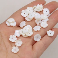 10pcs fashion natural freshwater flower shape white shell beads for necklace bracelet accessory jewelry making size 10x10mm