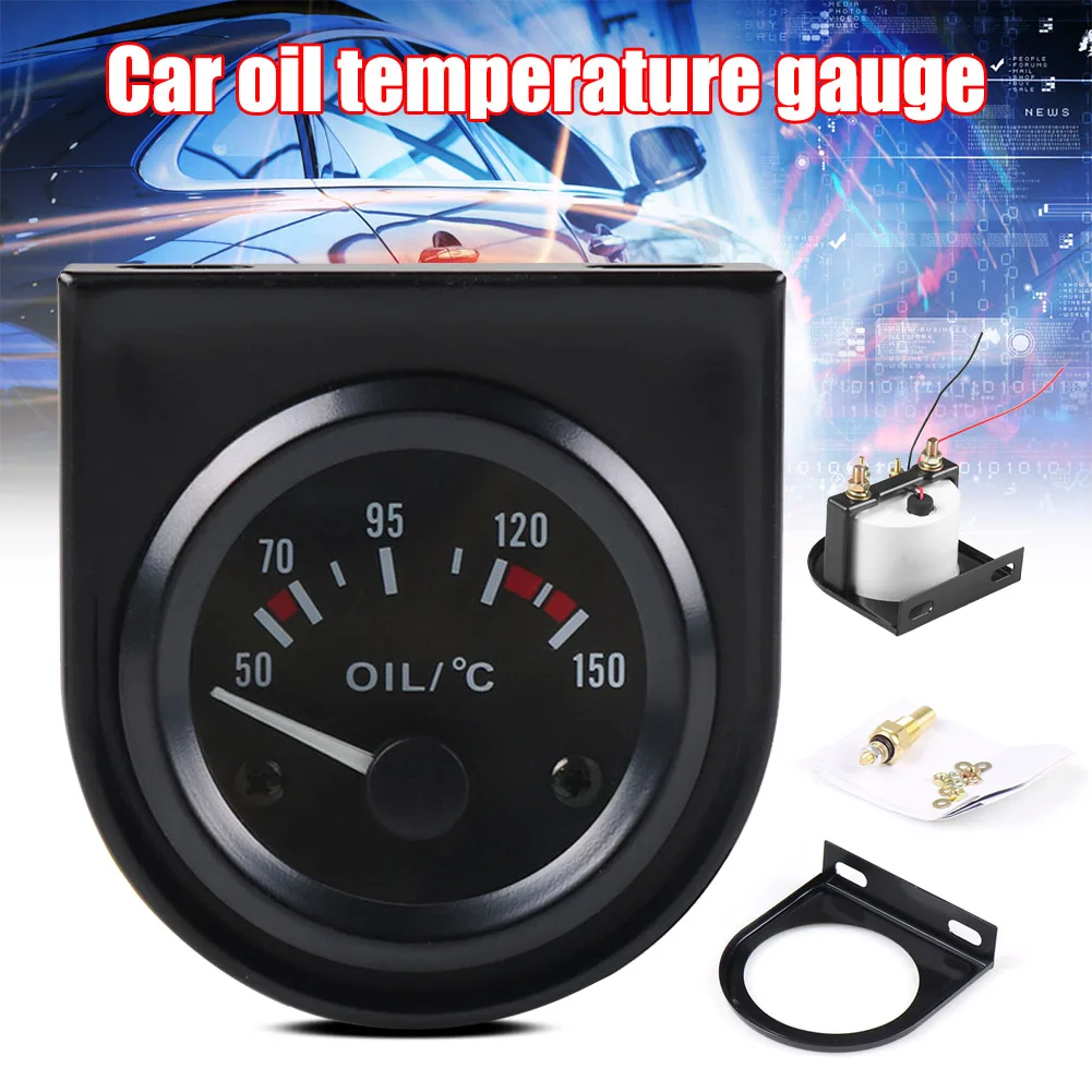 

Car Oil Temperature Gauge 52mm Car Modification Part Auto Vehicle Racing Supplies Universal Thermometer C66