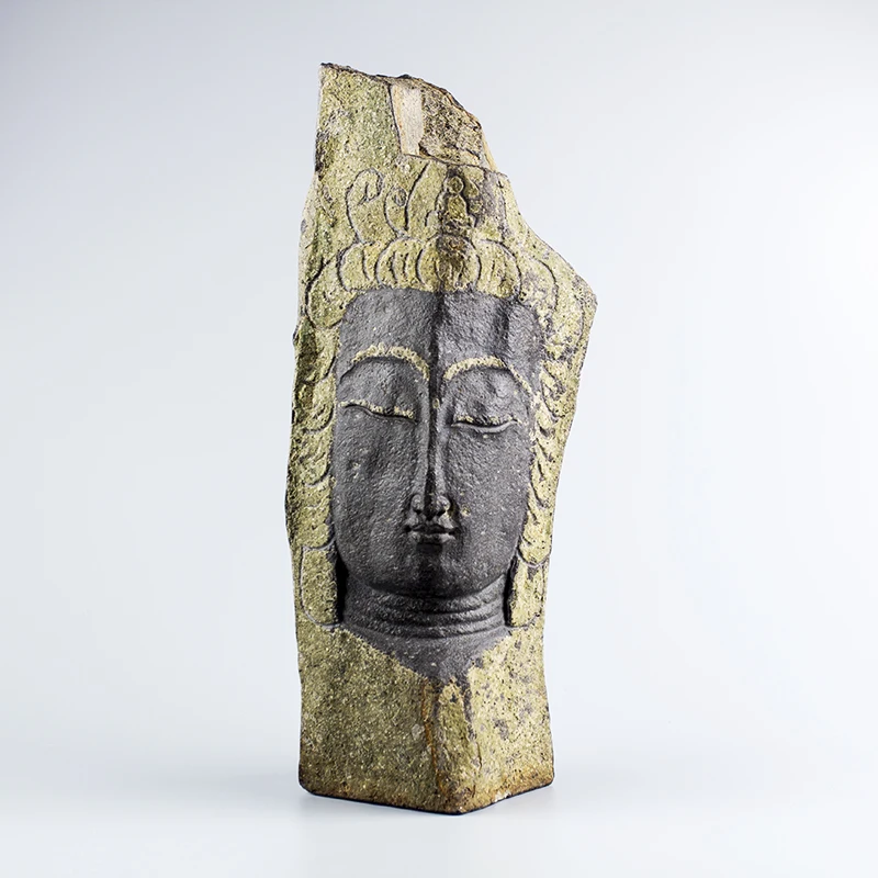 

Buddhas Statue Stone Sculptures Natural Basalt Handwork Figurines Antique Tea Home Decoration Artwork Only One Culture Gift