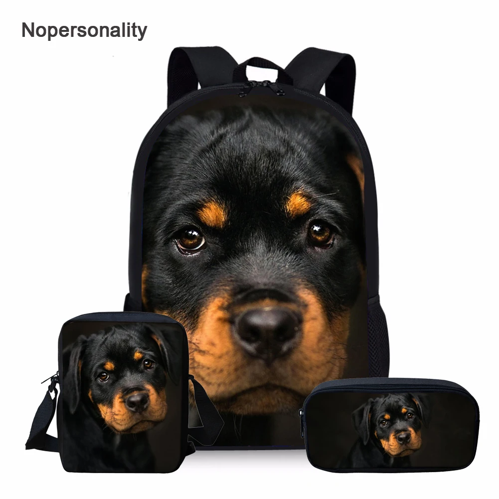 

Комплект школьных сумок Rottweiler, Nopersonality, милые школьные ранцы для мальчиков и девочек-подростков, портфель для начальной школы