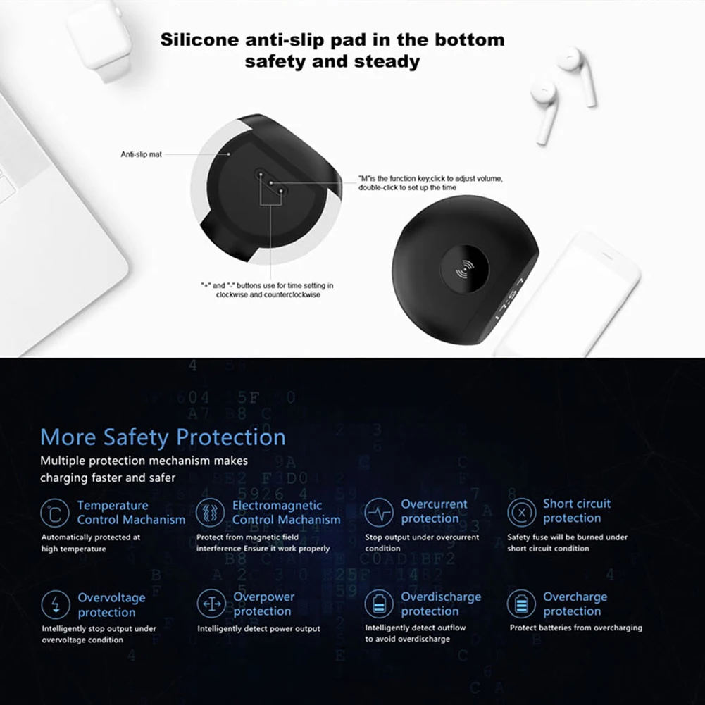 

5w/7.5w/10w New Foldable Multi-function Time Display Vertical Universal Wireless Charger Fast Charge Charging For Room Office