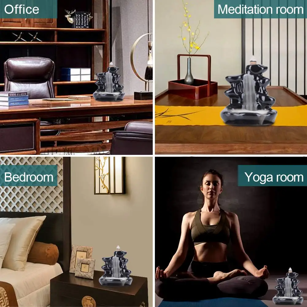 Ароматическая горелка благовоний n Wish с керамическим ландшафтом водопад ручной