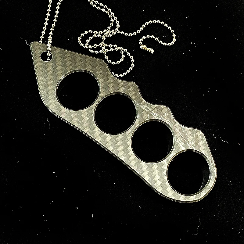 

New Carbon Fiber Peas Survival Camping Hiking Outdoor Holder Finger Ring Multifunction Pocket Portable EDC Tools