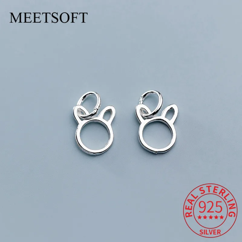 

MEETSOFT, серебро 925 пробы, маленькие животные, полые, Женское Ожерелье «сделай сам», фурнитура для изготовления ювелирных изделий ручной работы...