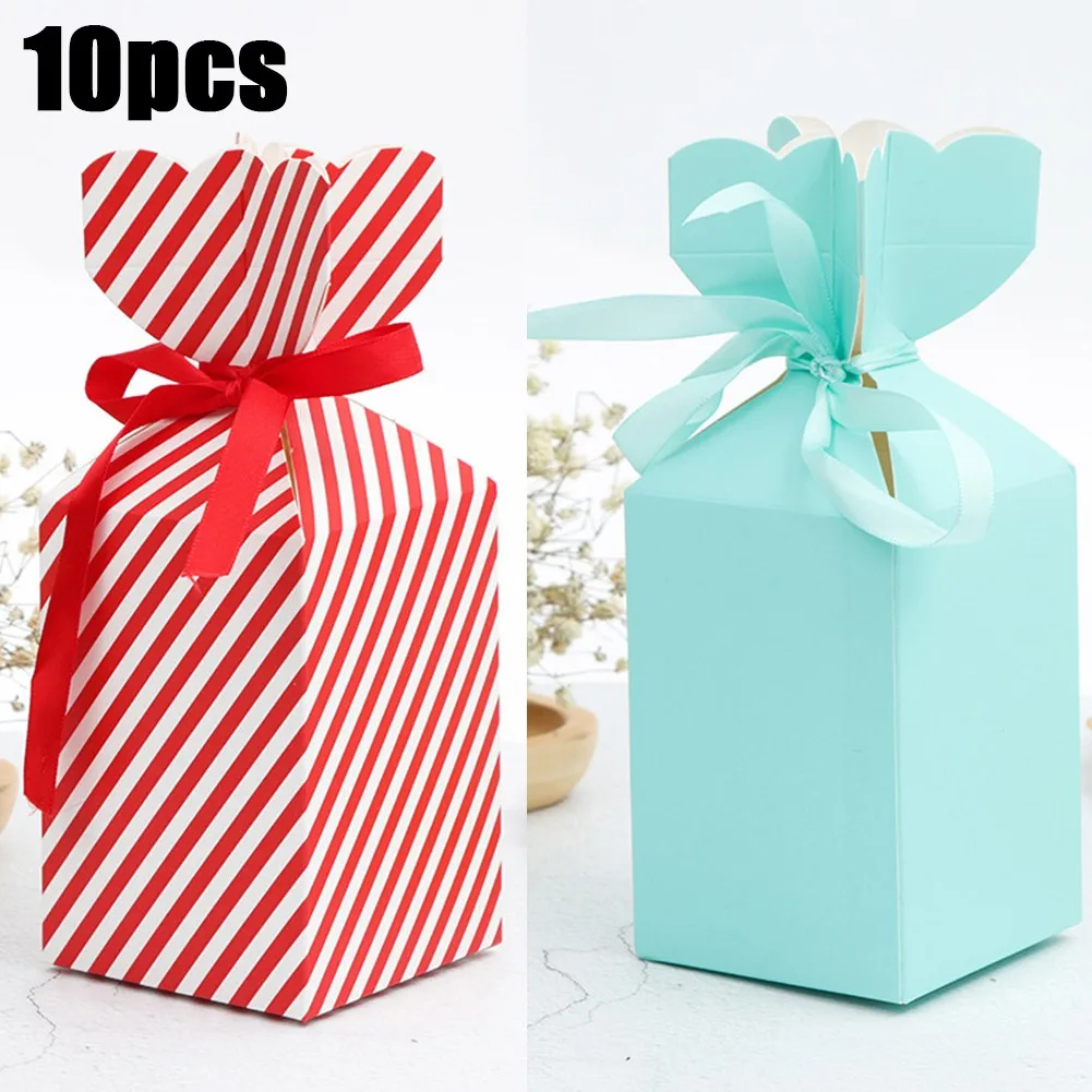 

10pcs Wedding Favor Sweet Gift Bags Candy Box Birthday Gift Boxes Paper Packaging Baby Shower Wedding Party Supply