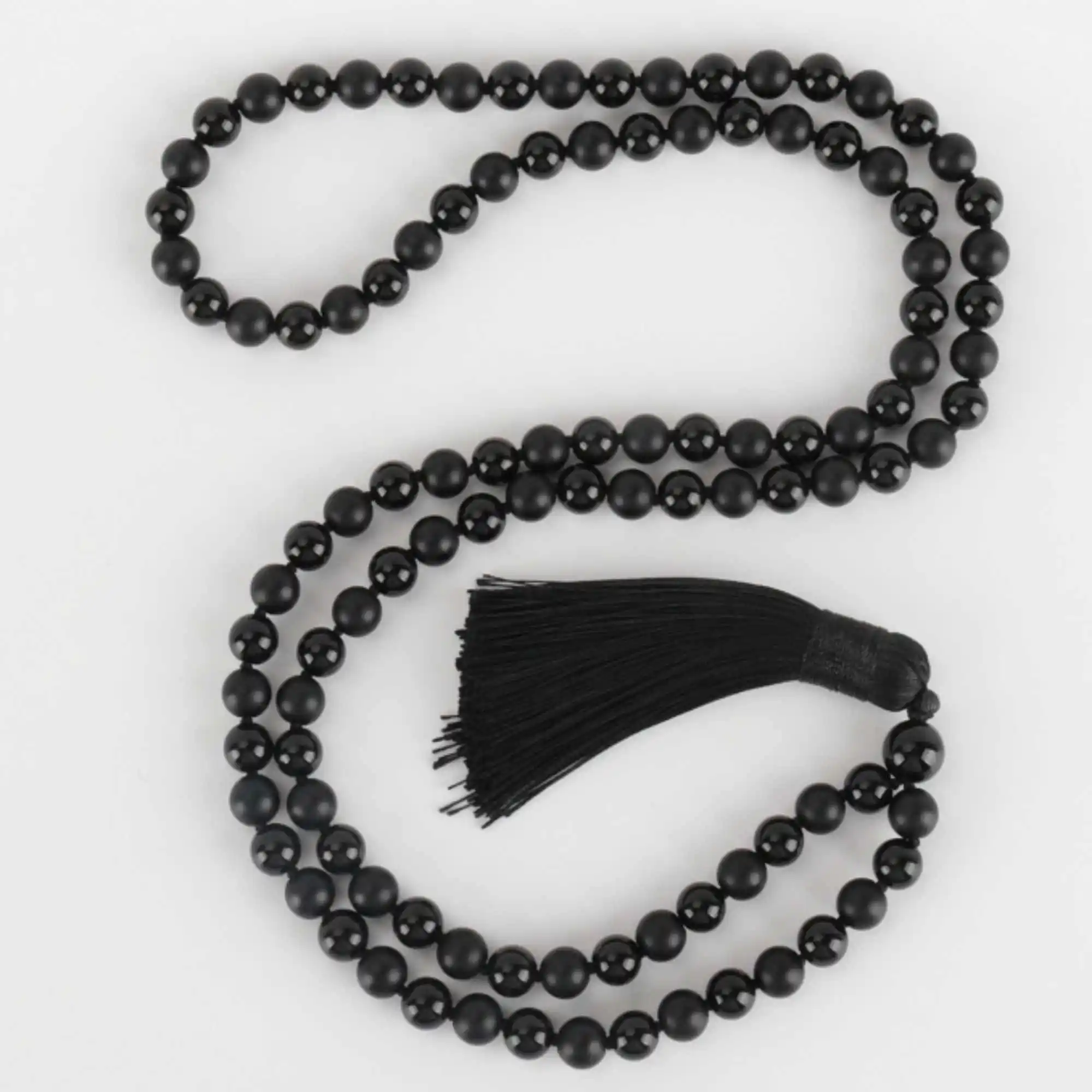 

8mm 108 knot Natural Frosted black agate beads bracelet gift Fancy Practice Elegant Spirituality Emotional Healing