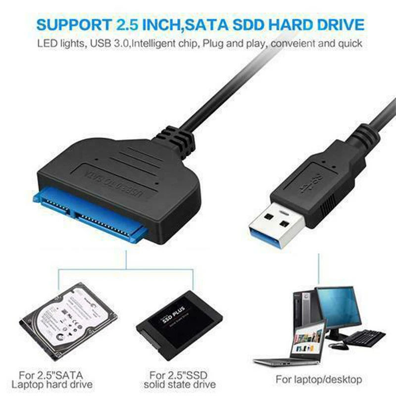 USB 3 0 на SATA жесткий диск для ноутбука SSD адаптер кабель передачи данных конвертер 2