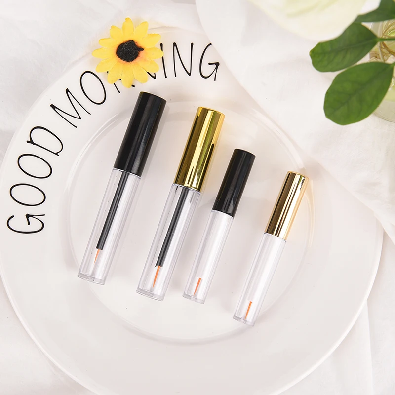 

Empty Liquid Eye Liner Tube Eye Lash Vial Eyelash Bottle Eyeliner Container Make Up Tube S/L Size Gold Black Eye Liner Tube