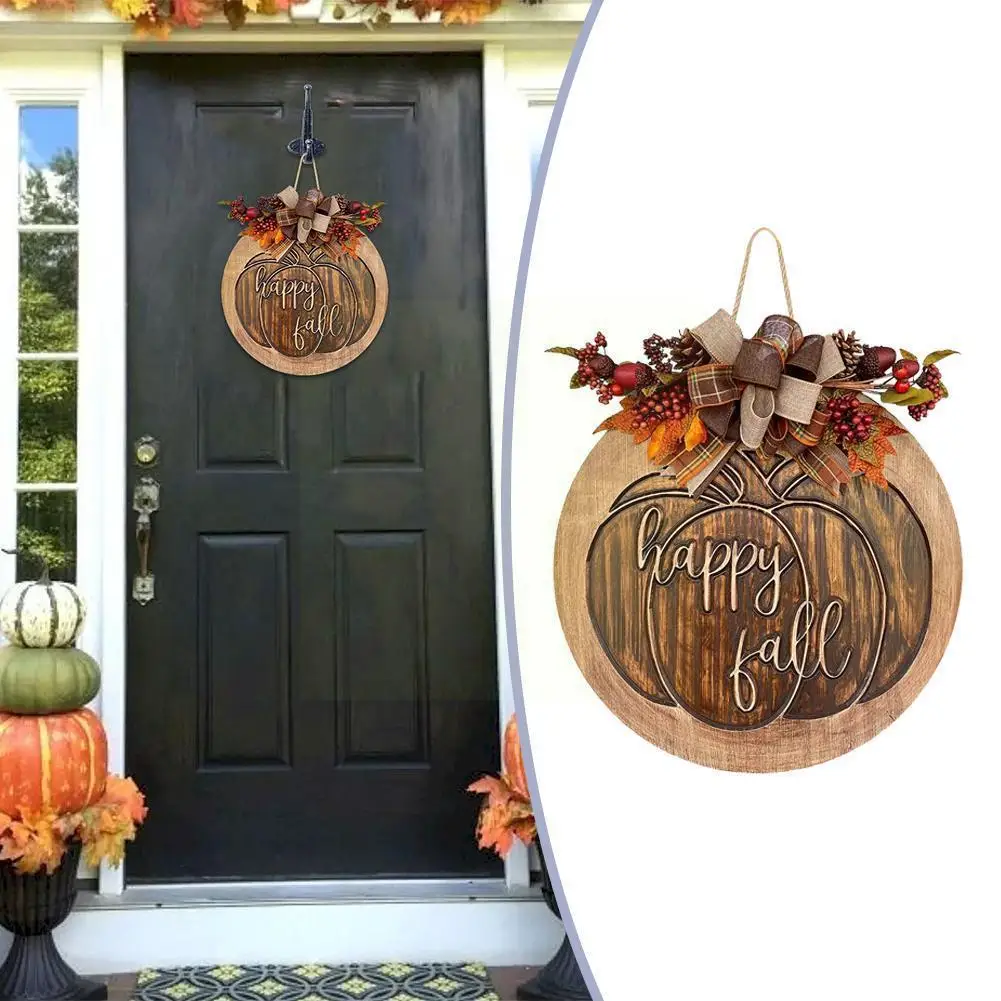 

Украшение для дома и сада, карточка на Хэллоуин, Осенний список, деревянные праздничные украшения и высококачественные товары, дверь для ок...