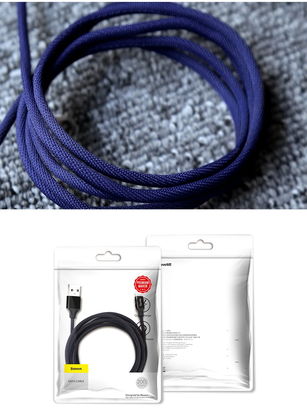 Baseus usb-кабель для iPhone X, 8, 7 Plus, кабель для быстрой зарядки, usb-кабель для мобильного телефона, кабель для передачи данных для iPhone 5, 6, 6 S, iPad, usb-кабель для зарядки