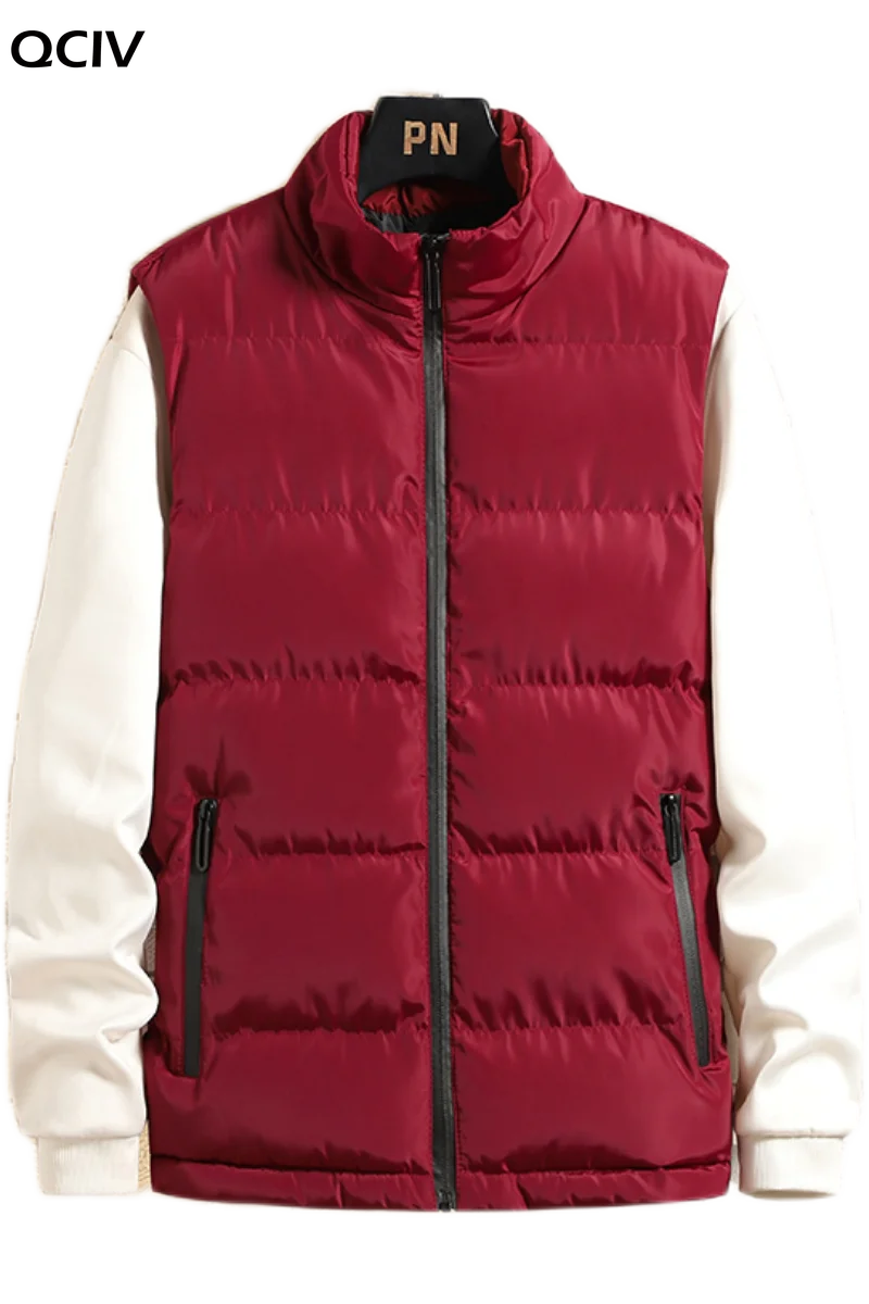

Winter Men's Down Cotton Vest Fashion Casual Warm Vest Waistcoat Sleeveless Jacket Large Size M-5XL