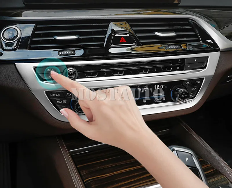 

For BMW 5 Series G30 G31 Stainless Center Console CD Frame Trim Cover 2017-2020 1pcs Car Accessories Interior Car Decor