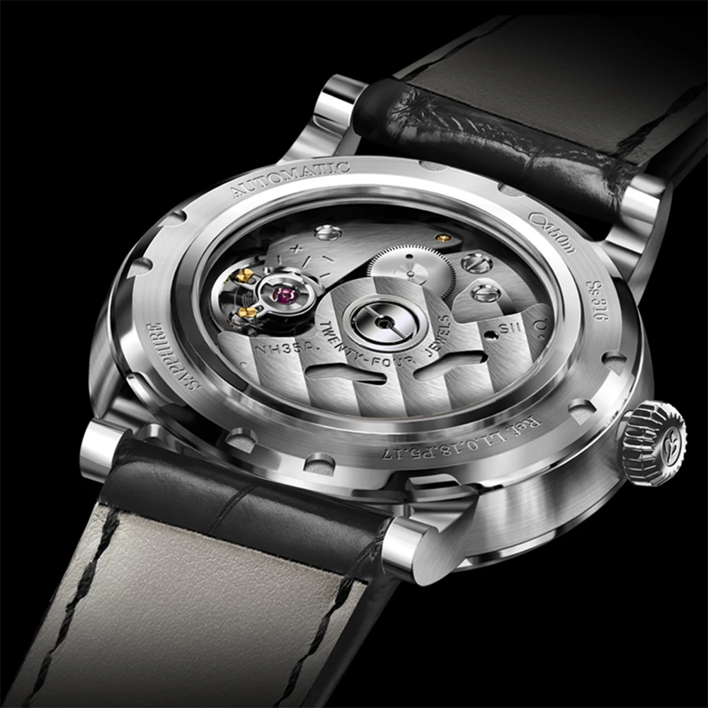 Часы наручные Poniger Мужские механические повседневные автоматические деловые с