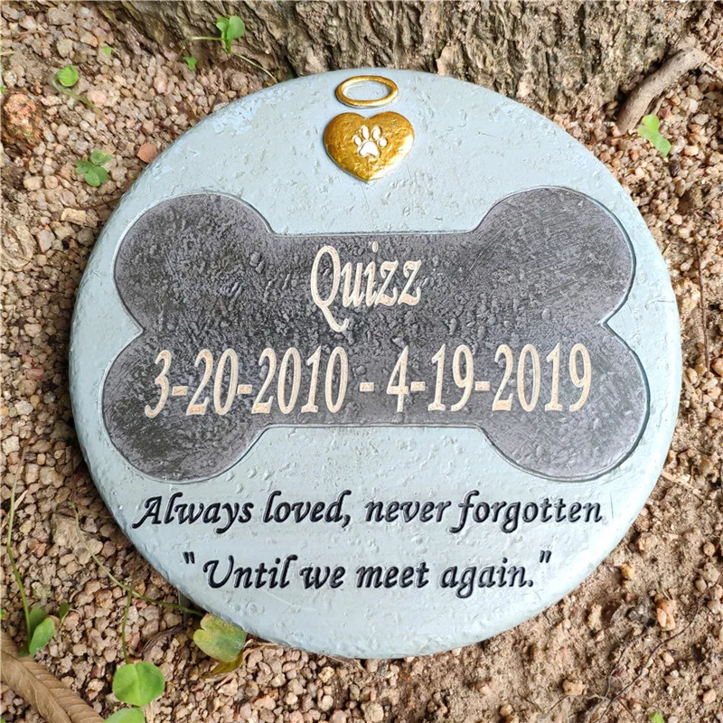 Круглые памятные камни для домашних животных персонализированные собак садовые