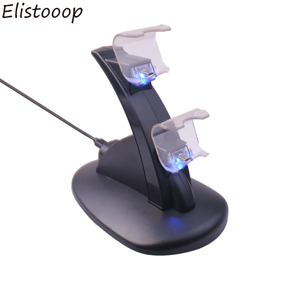 LED Dual Controller Charger + Micro USB charging Cable Charging Dock Station Stand for Sony Playstation 4 PS4 | Электроника