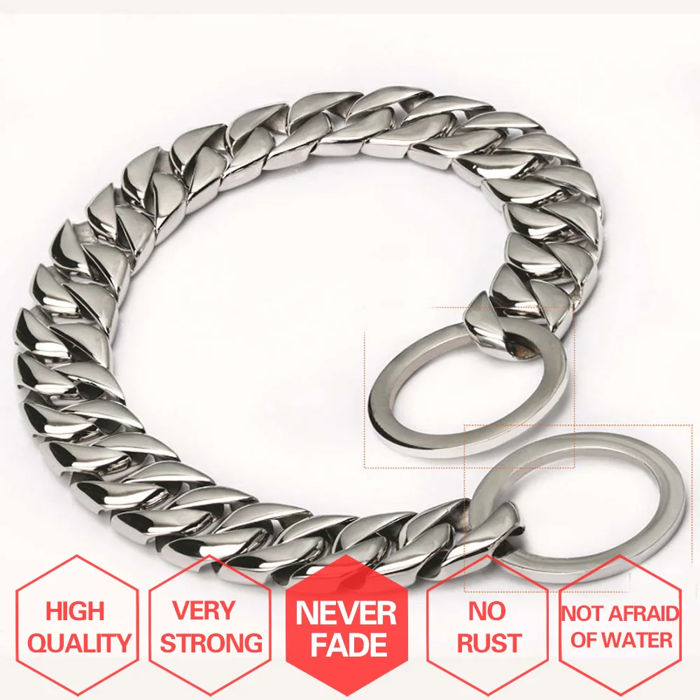 Цепочка-чокер для собак из нержавеющей стали 15 мм