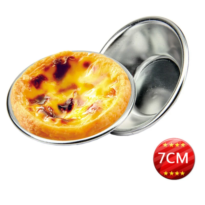 

25Pcs Aluminum Alloy Egg Tart Molds Round Shape Cupcake Mini Pie Baking Reusable Muffin Cups Cake Cookie Bakeware