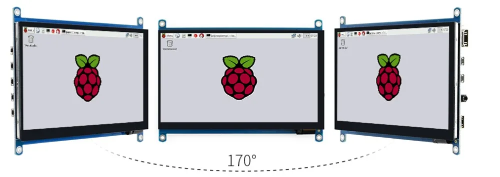 Waveshare 7 дюймовый HDMI ЖК-дисплей(H) планшетный монитор 1024x600 ips емкостный Сенсорный экран поддерживает Raspberry Pi BB Черный Banana Pi и т. д