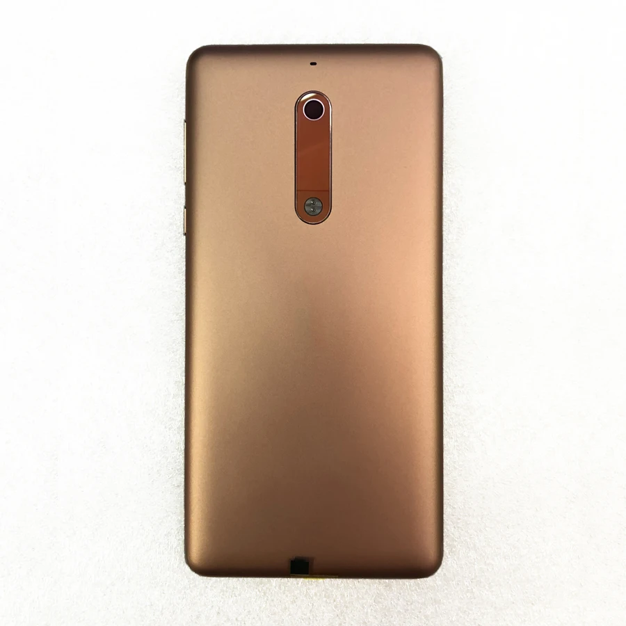 Copper Для Nokia 5 TA-1053 1024 1044 один корпус мобильного телефона ЖК средняя рамка задняя крышка батарейного отсека кнопка регулировки громкости - Цвет: Copper