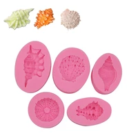 ocean series chocolate silicone mold shell conch cake decoration fudge resin mold kitchen baking food grade diy soap