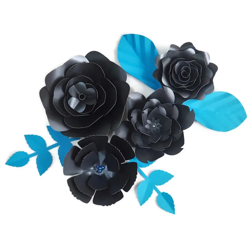 Сделай Сам гигантские бумажные цветы искусственные розы Искусственные фон 4 шт +