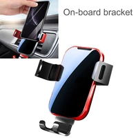 gravity car holder for phone cd slot stand air outlet snap on metal smartphone holder fit for 4 7 6 5 inch mobile phone gps