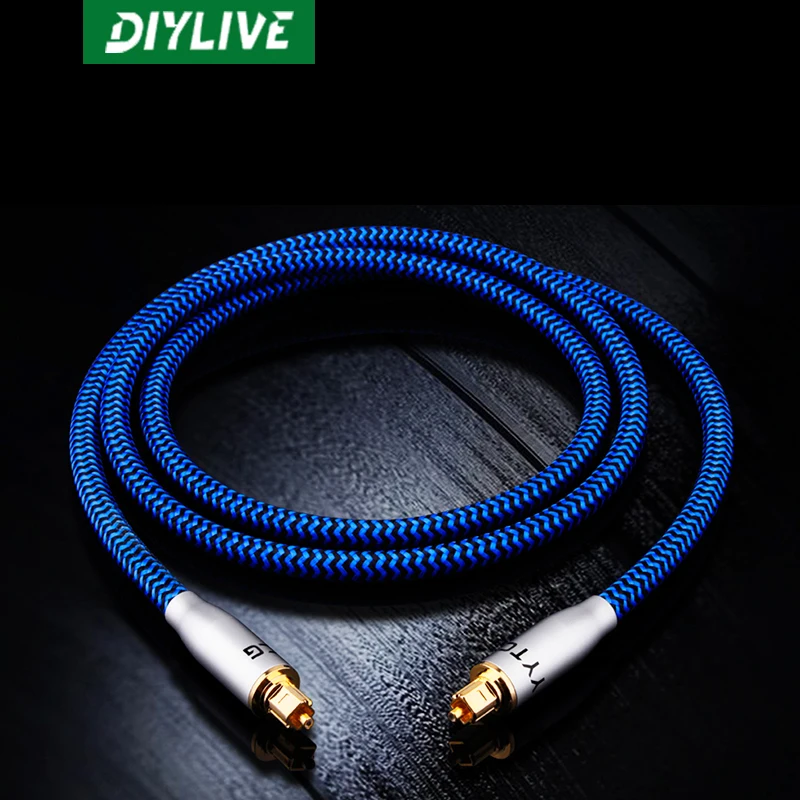 

Оптоволоконный аудиокабель DIYLIVE SPDIF, кабель цифрового усилителя мощности Подходит для Hi-Fi 5,1/7,1 квадратных позолоченных разъемов