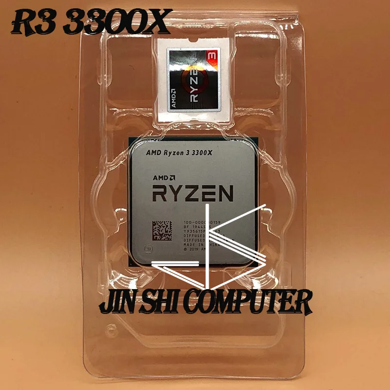 

New AMD Ryzen 3 3300X R3 3300X 3.8 GHz Quad-Core Eight-Thread 65W CPU Processor L3=16M 100-000000159 Socket AM4 without Fan