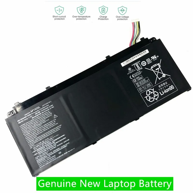 

HKFZ NEW 11.55V 53.9Wh 4670mAh Original AP15O5L Battery for Acer Aspire S 13 S5-371 S5-371-52JR/7278/767P CB5-312T Laptop