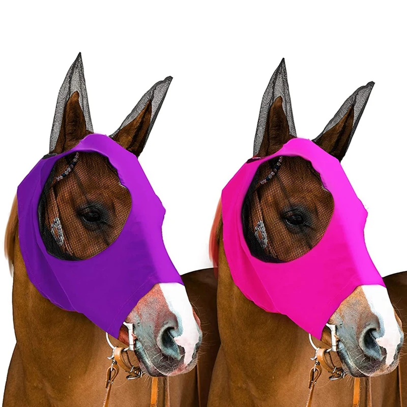 

NEW-Pet Supplies Horse Face Mask Horse Face Mosquito Hood Anti-Mosquito Fly Mask Equestrian Mask