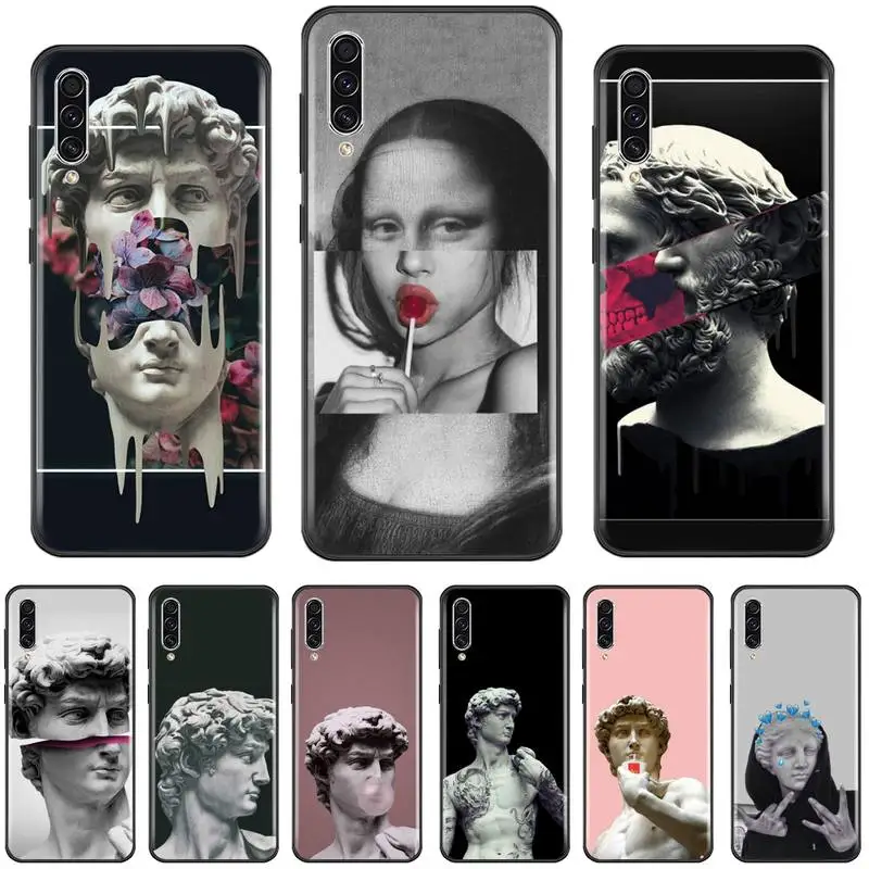 Статуя Давида медуса Мона Лиза Роскошный чехол для телефона Samsung A20 A30 30s A40 A7 2018 J2 J7