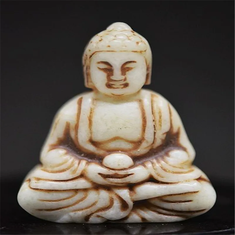 

Китайские антикварные старые белые нефритовые статуи Будды резные предметы для коллекционирования