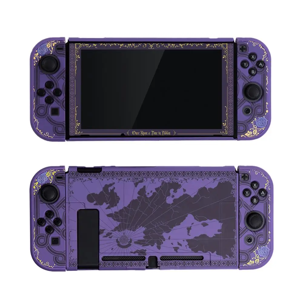 Чехол MONCON Nintendo Switch ДЛЯ NS крутая фиолетовая задняя крышка с рисунком огня для