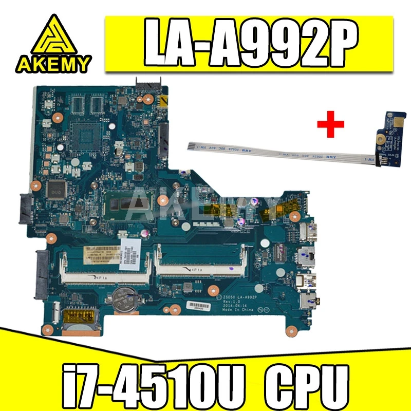 

AKemy High Quality ZSO50 LA-A992P For HP 15-R Series Laptop Motherboard 784567-501 LA-A992P With i7-4510U Processor Full Tested