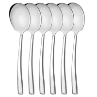premium 6pcs stainless steel serving spoon set for catering large serving utensils buffet spoons restaurant supplies