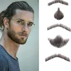 MUMUPI короткие мужские искусственные усы накладная борода мужской парик волосы кружево Невидимый ручной работы аксессуар